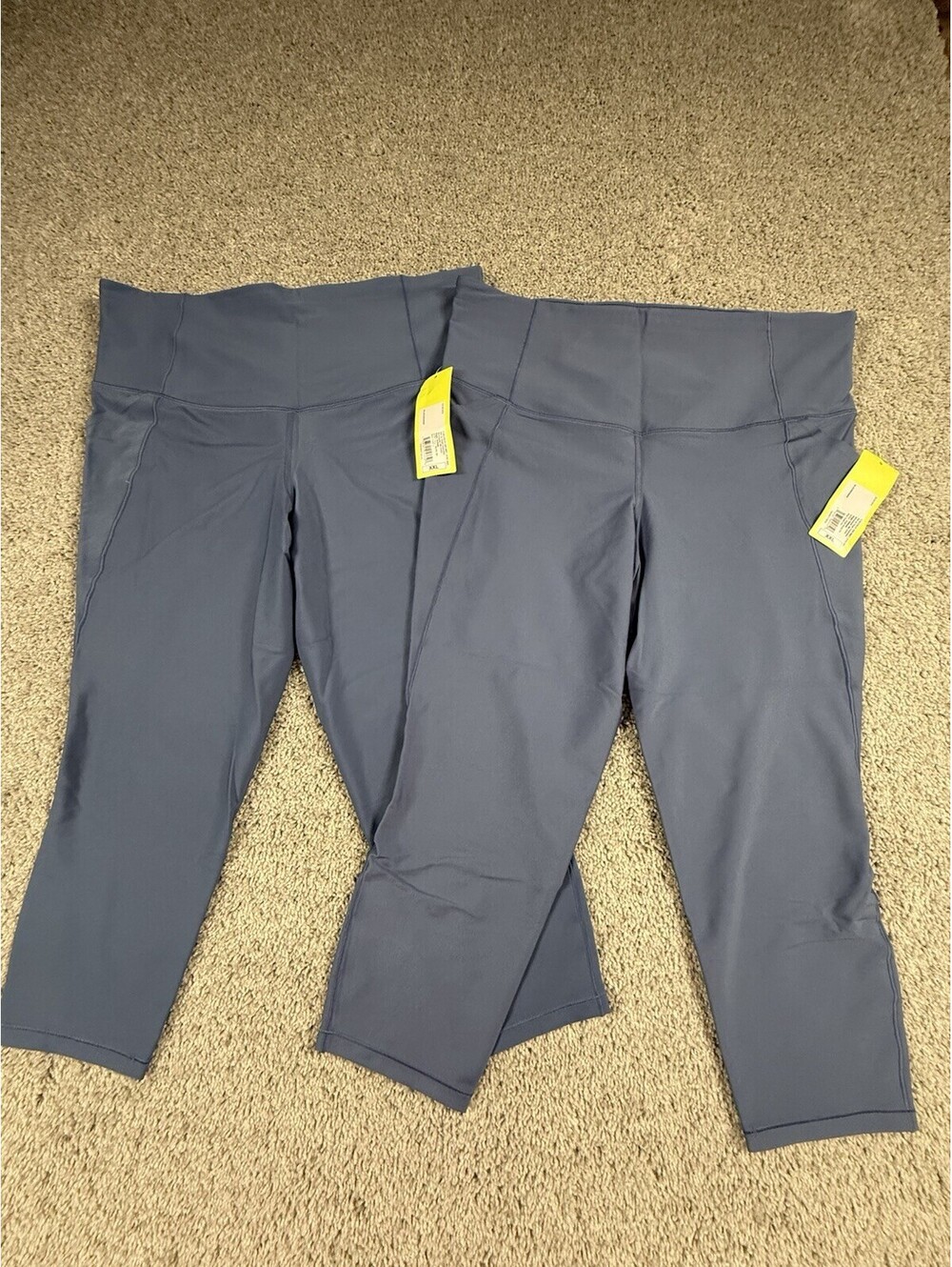 NWT All In Motion Women’s Leggings 2 Pack Size XXL Blue 7/8 Length